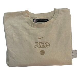 Nike NWT Men’s XXL NBA Authentics Cream Philadelphia 76ers Sweatshirt New